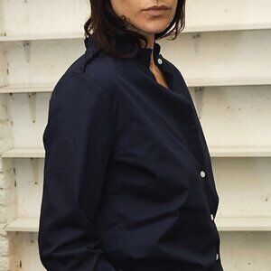 Marie Marot Ruffle Trim Shirt Cotton Button Down